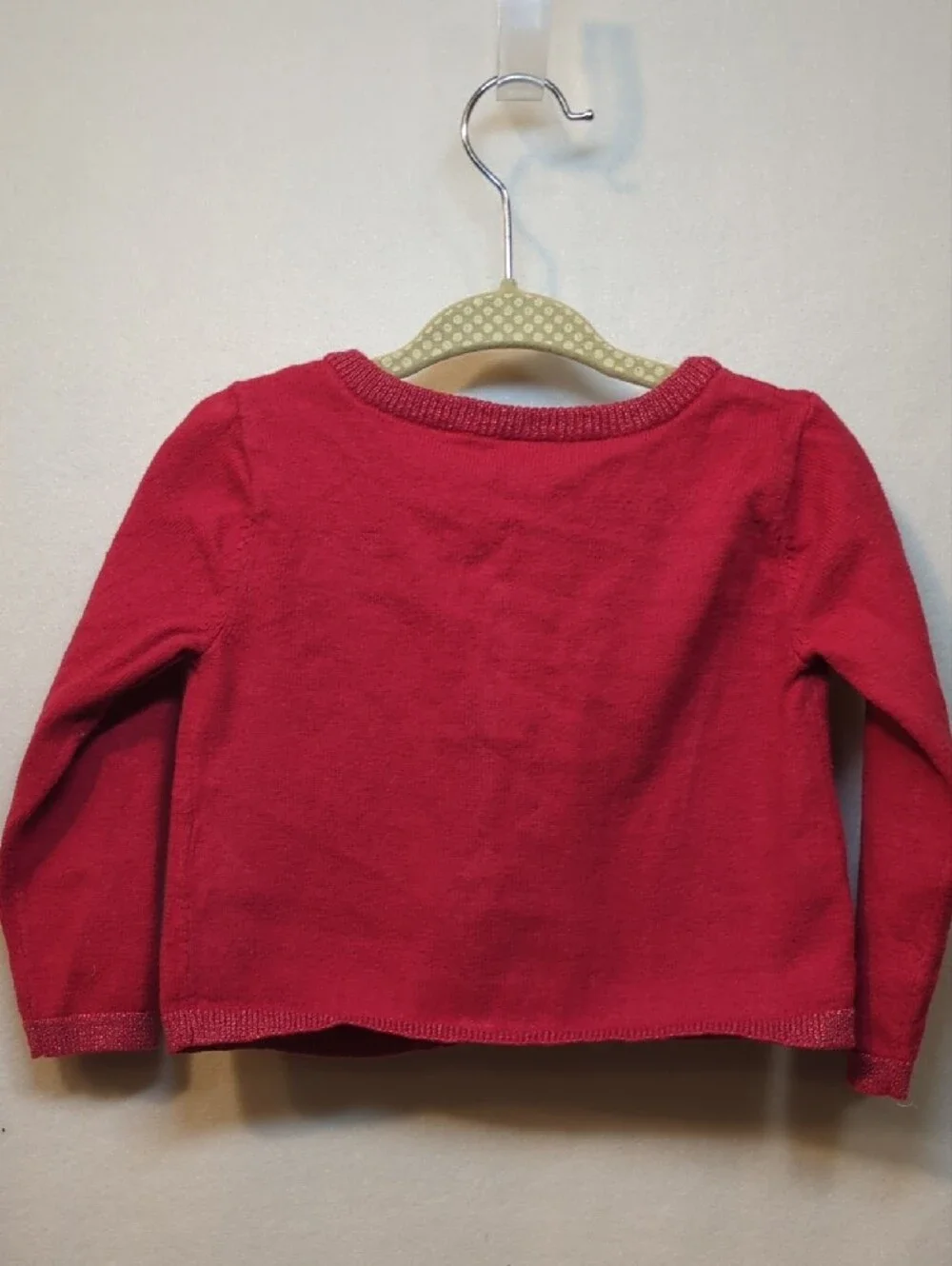 Carter's Bright Red Knit Button-Front Cardigan
